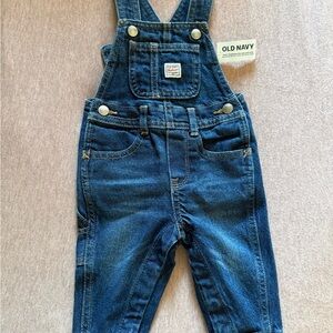 Old Navy Kids Dark Blue Denim Overalls